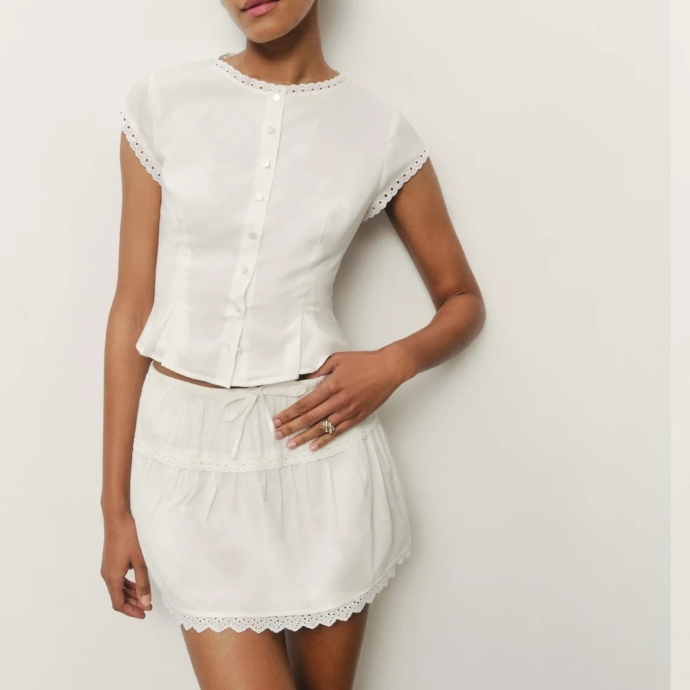 🩷Reformation Valetta Two Piece White NWOT - Picture 2 of 6